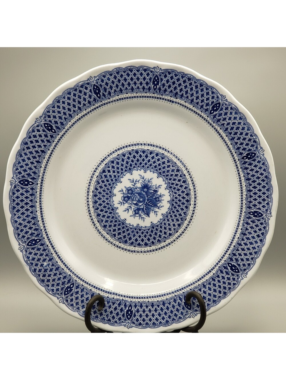 Vintage Kingstone Heavenly Blue Stoneware Charger Platter Round 12" Nikko Japan